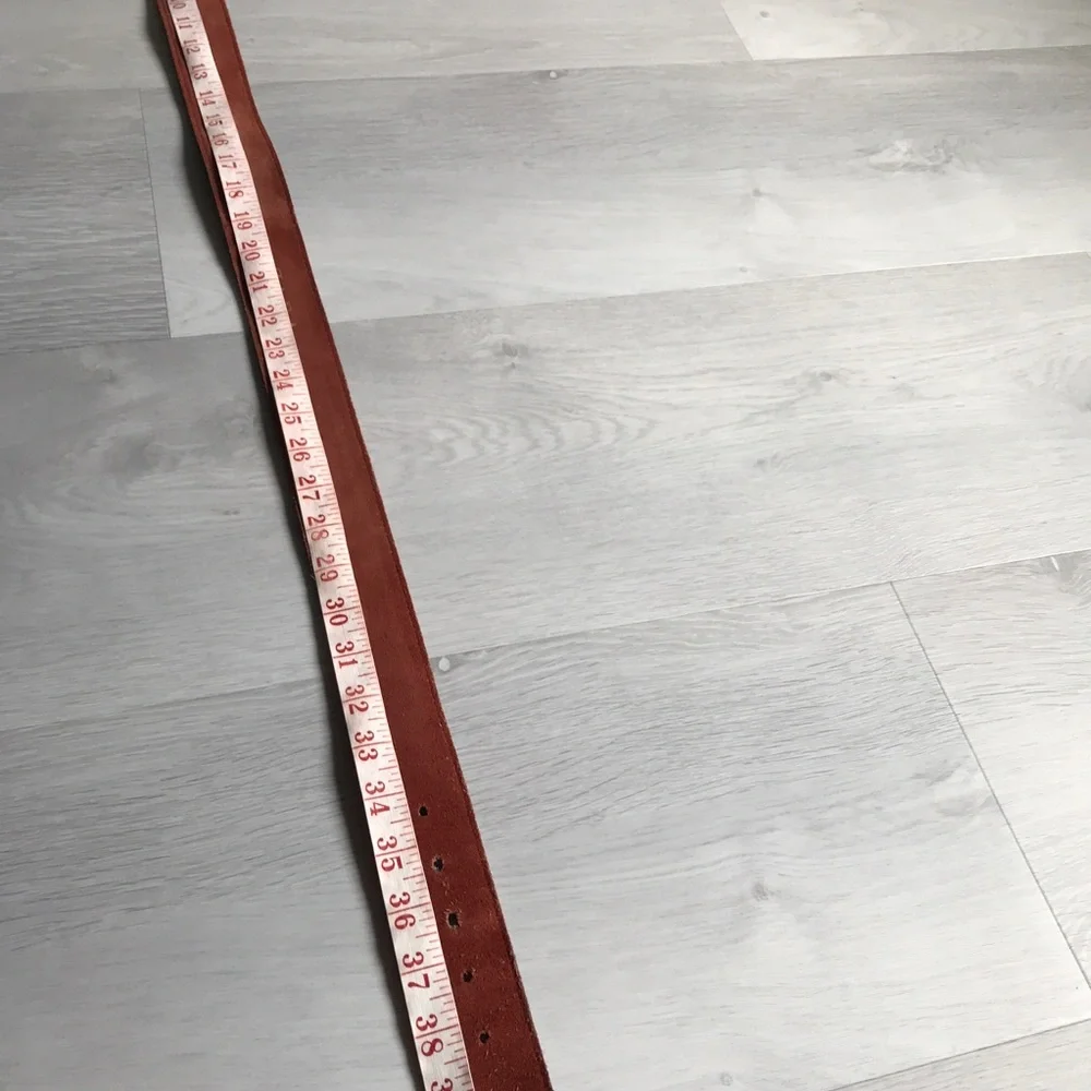 ZARA BROWN BELT SUEDE LEATHER WIDE CASUAL WOMENS 90